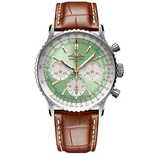 Breitling Navitimer B01 Chronograph 41 Stainless steel Green Men Watch