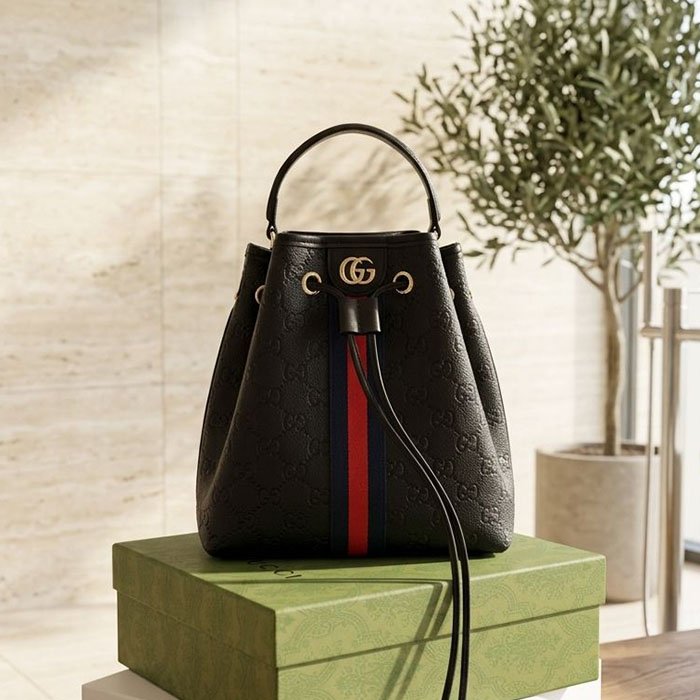 Gucci Ophidia small bucket bag Black
