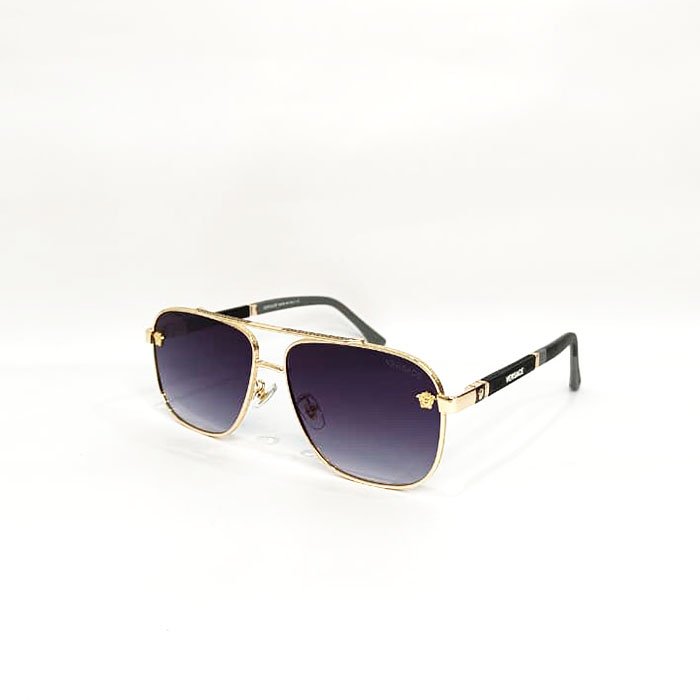 Versace Premium Square Aviator Sunglasses – Gold Frame with Gradient Lenses SWISS_B222026